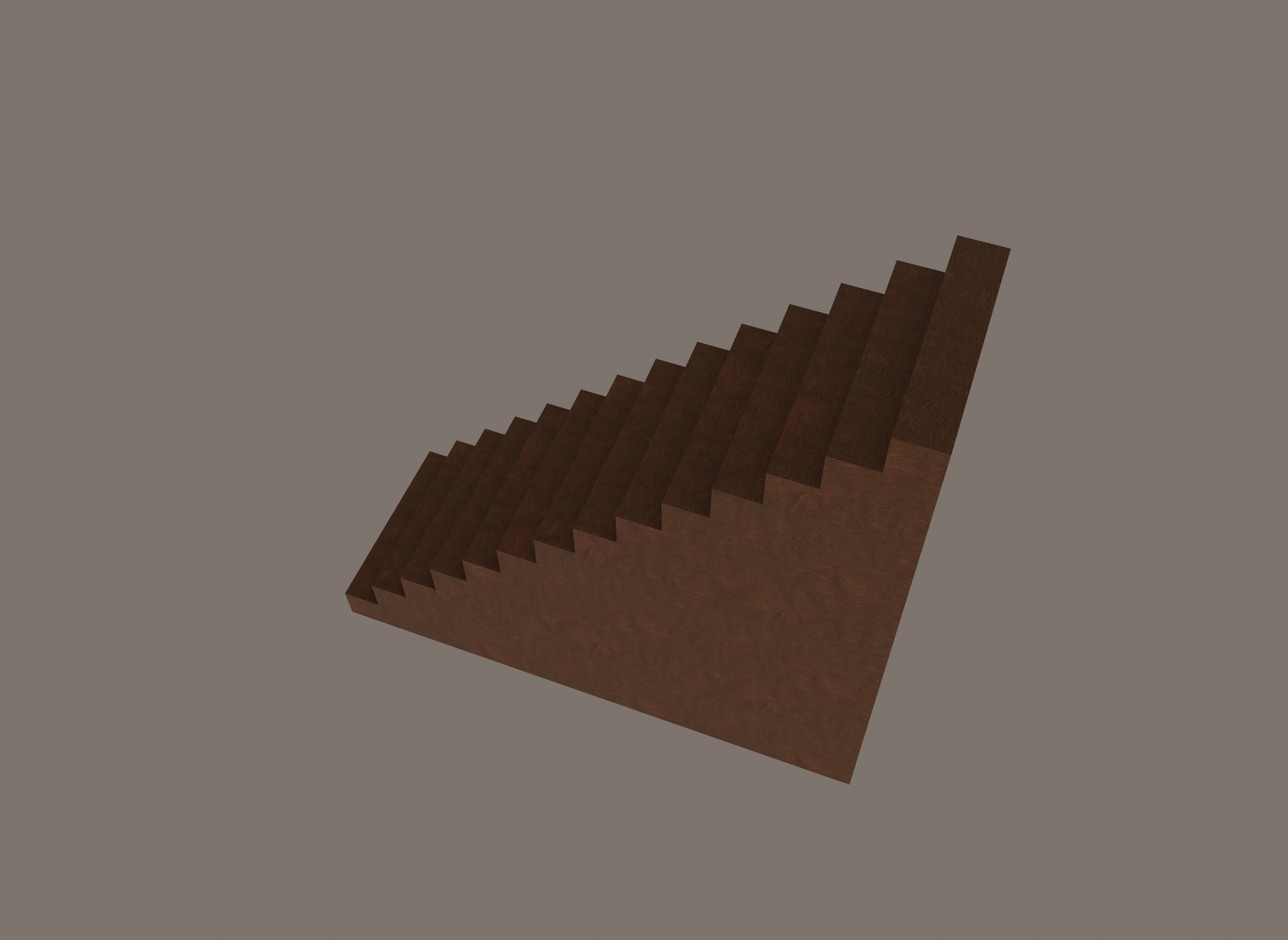 Stairs Low-poly 3D model_9