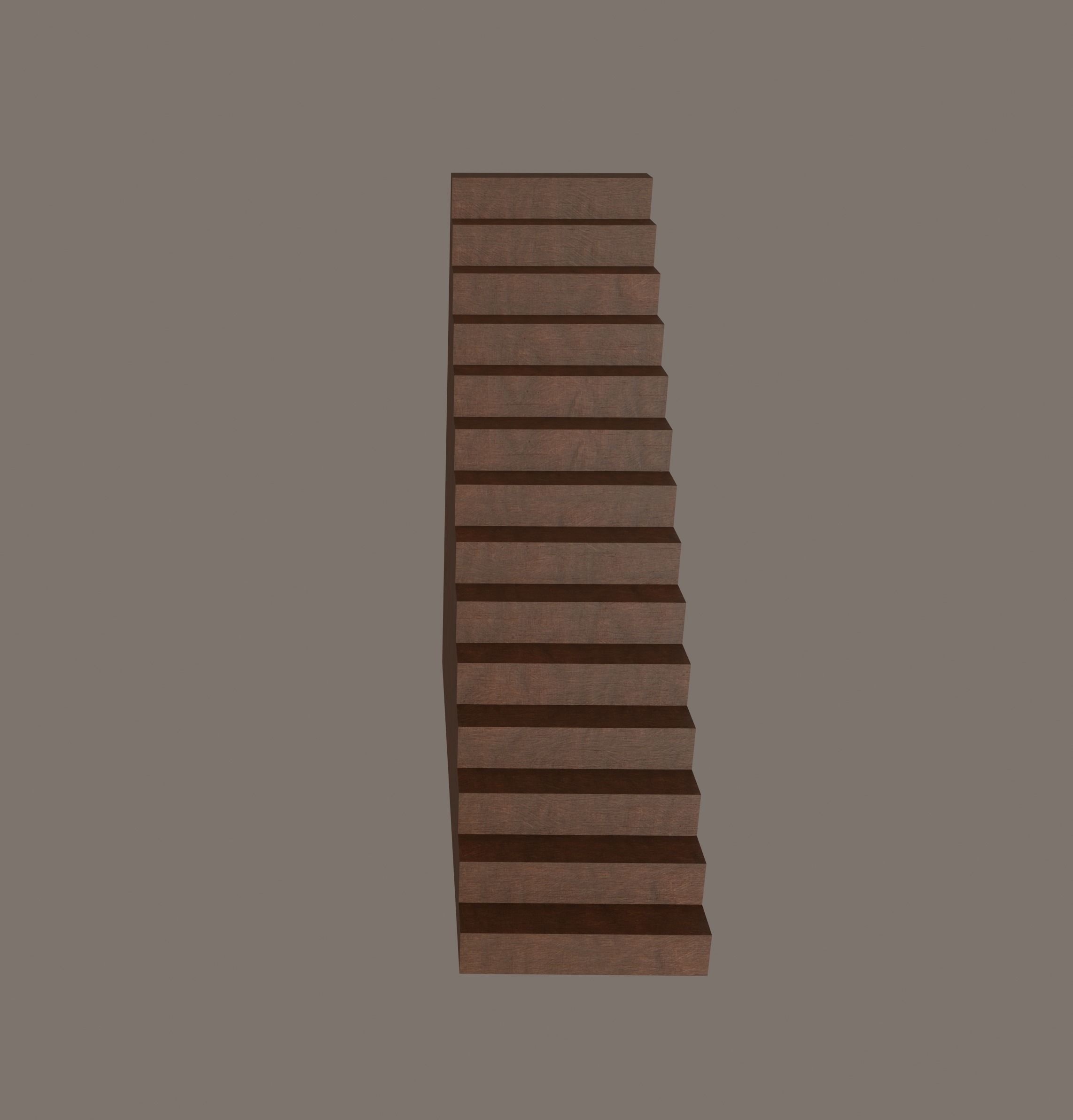 Stairs Low-poly 3D model_7