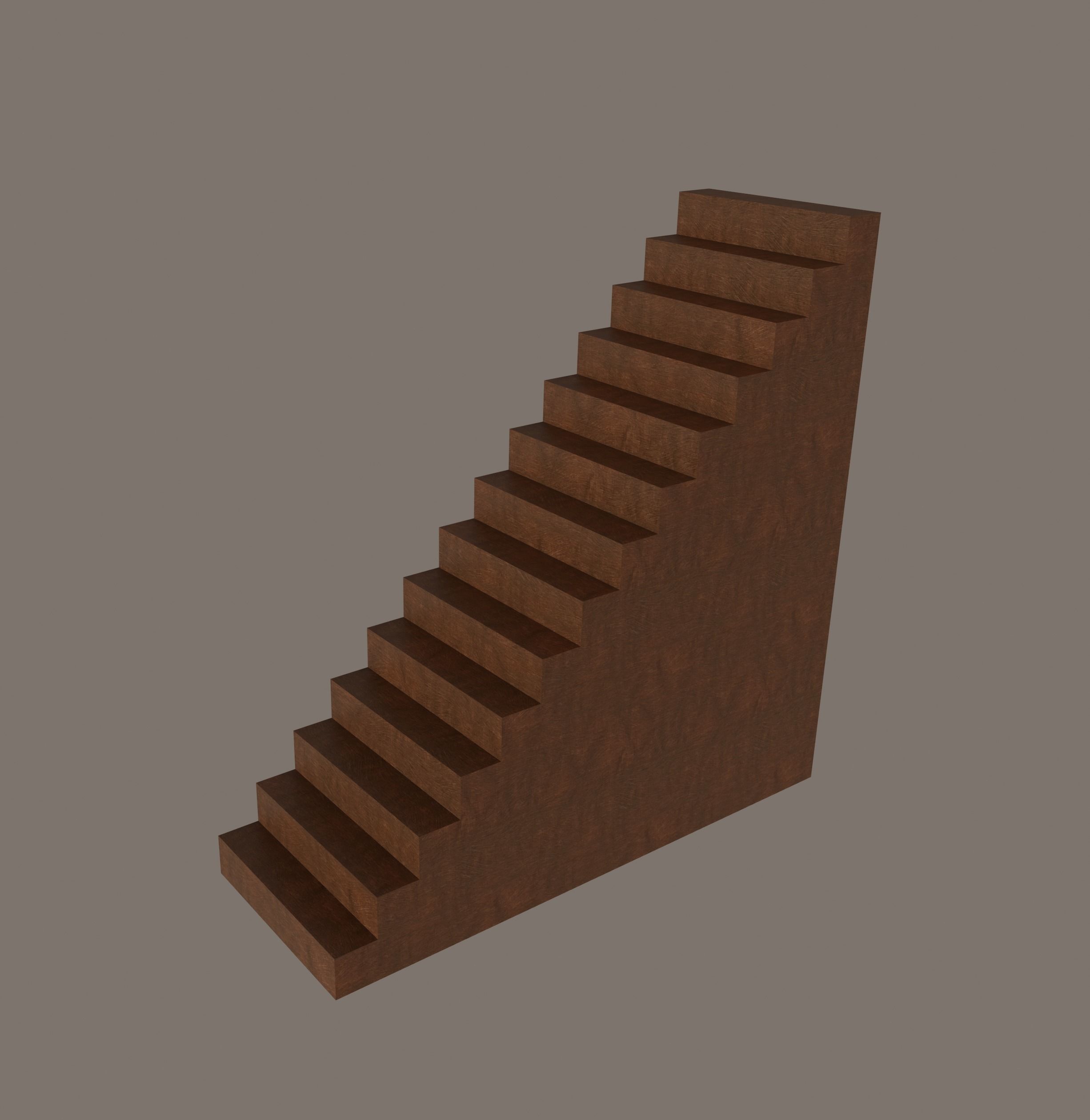Stairs Low-poly 3D model_8