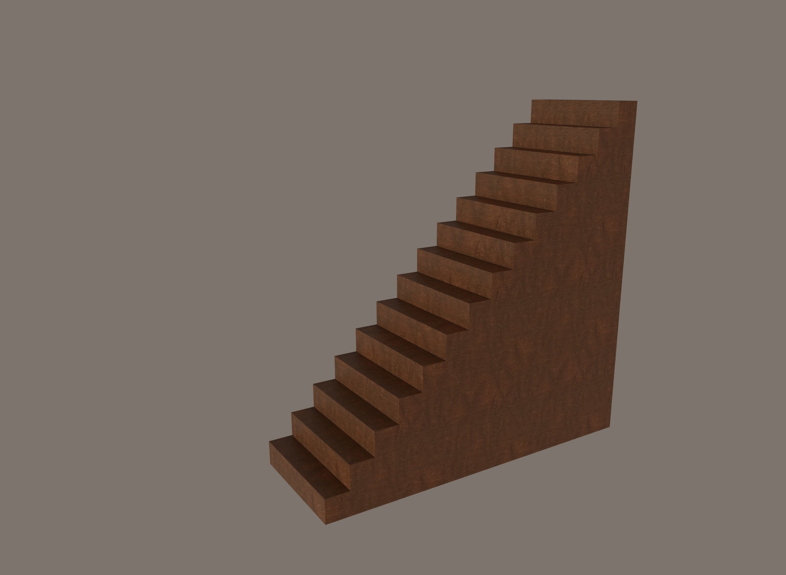 Stairs Low-poly 3D model_1