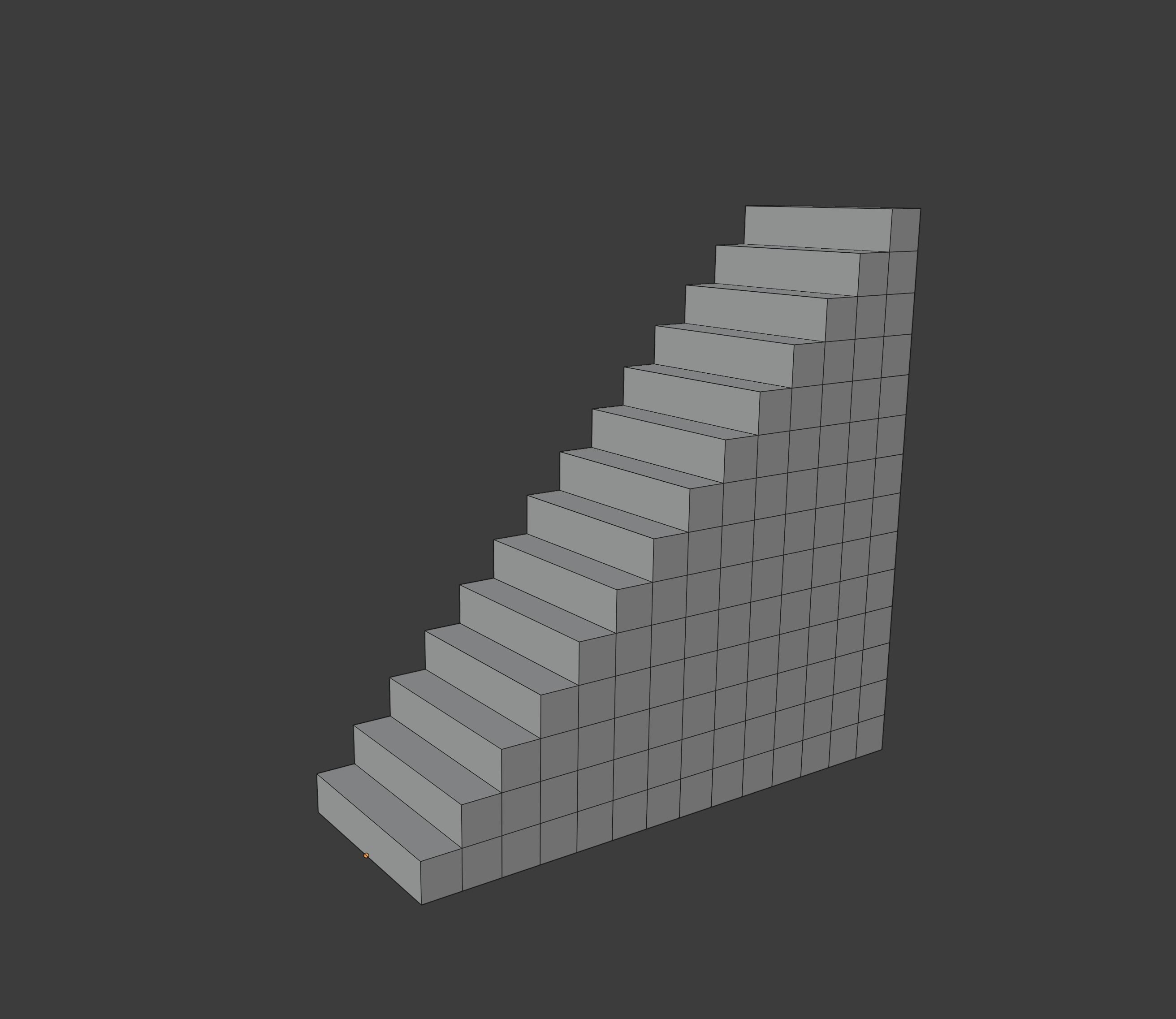 Stairs Low-poly 3D model_16