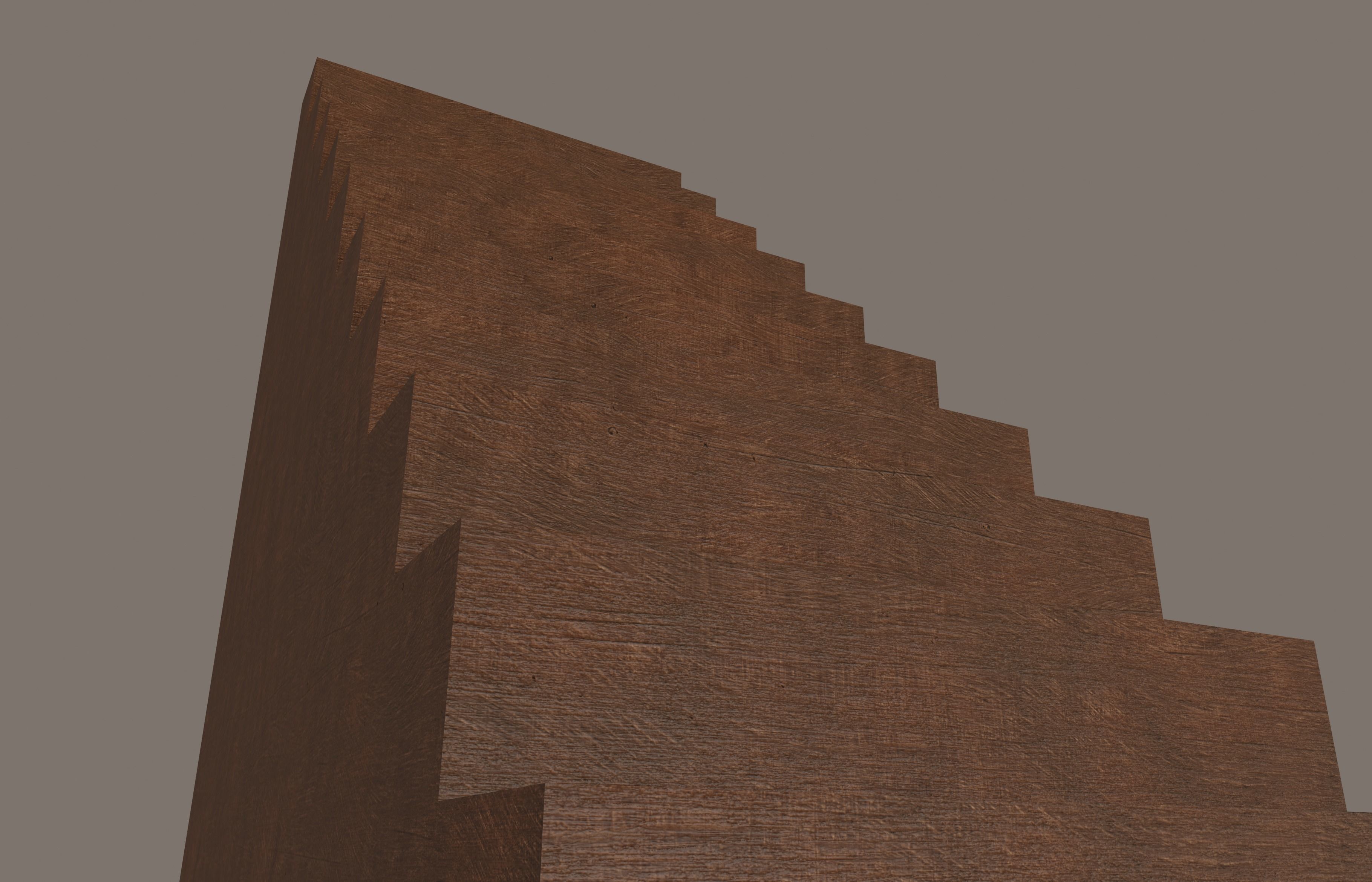 Stairs Low-poly 3D model_12