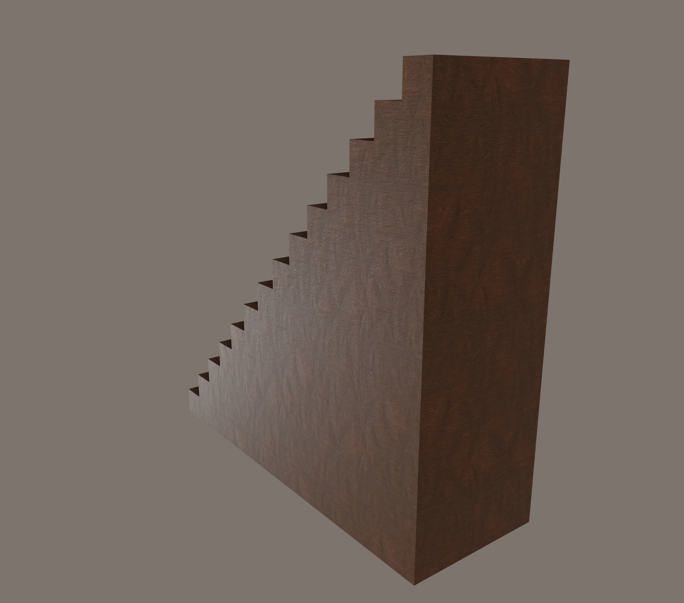 Stairs Low-poly 3D model_10