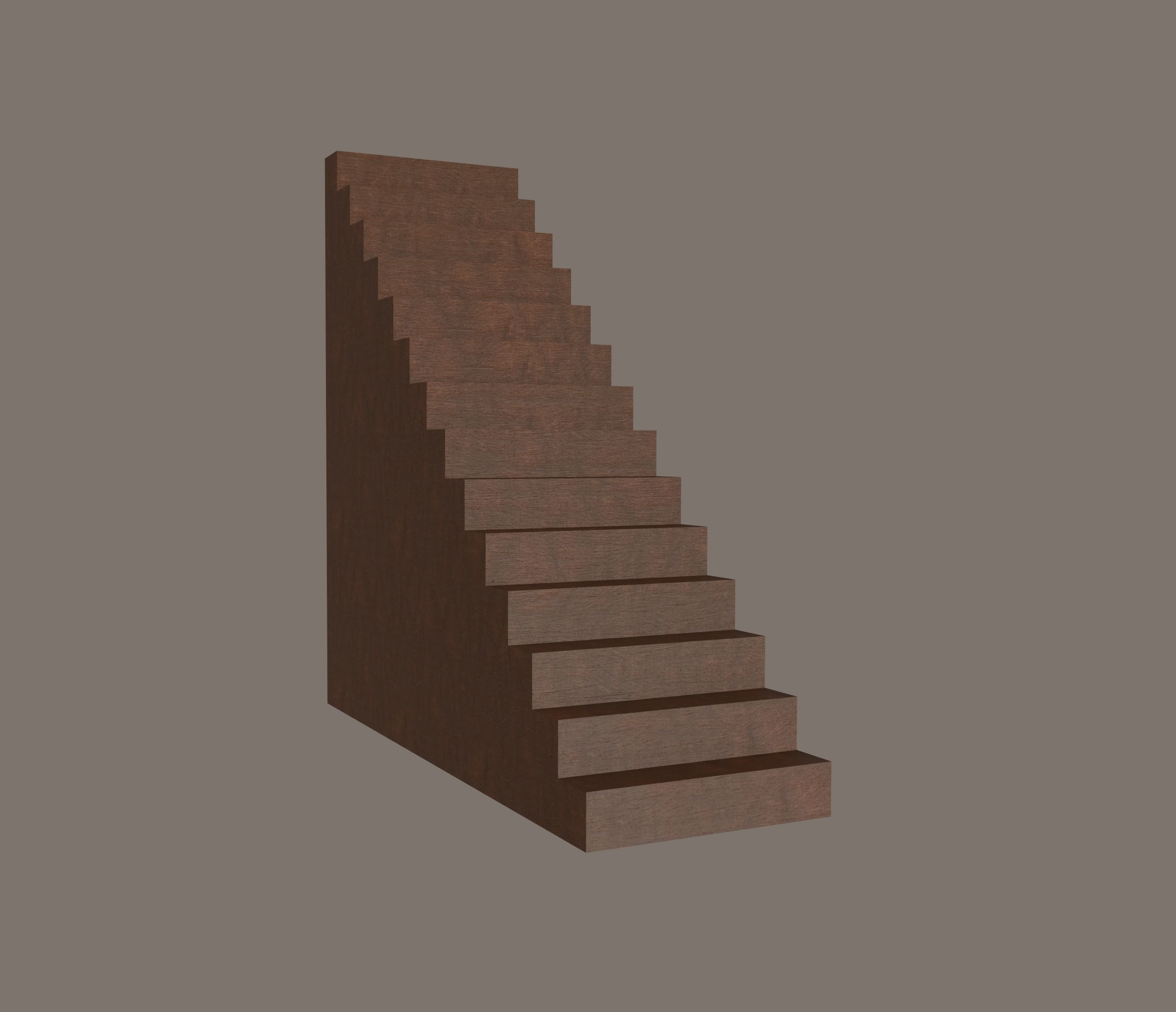 Stairs Low-poly 3D model_11