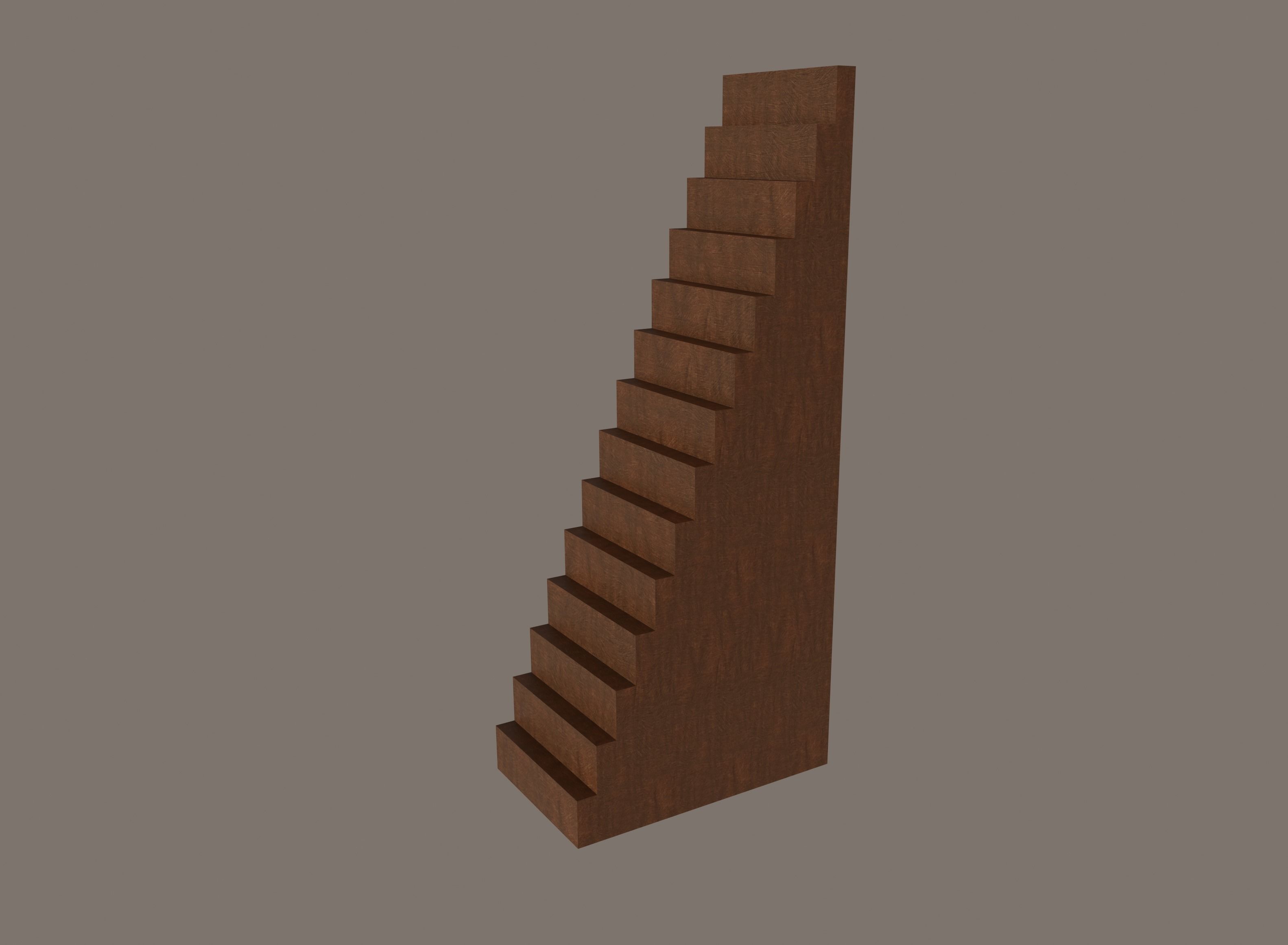 Stairs Low-poly 3D model_3