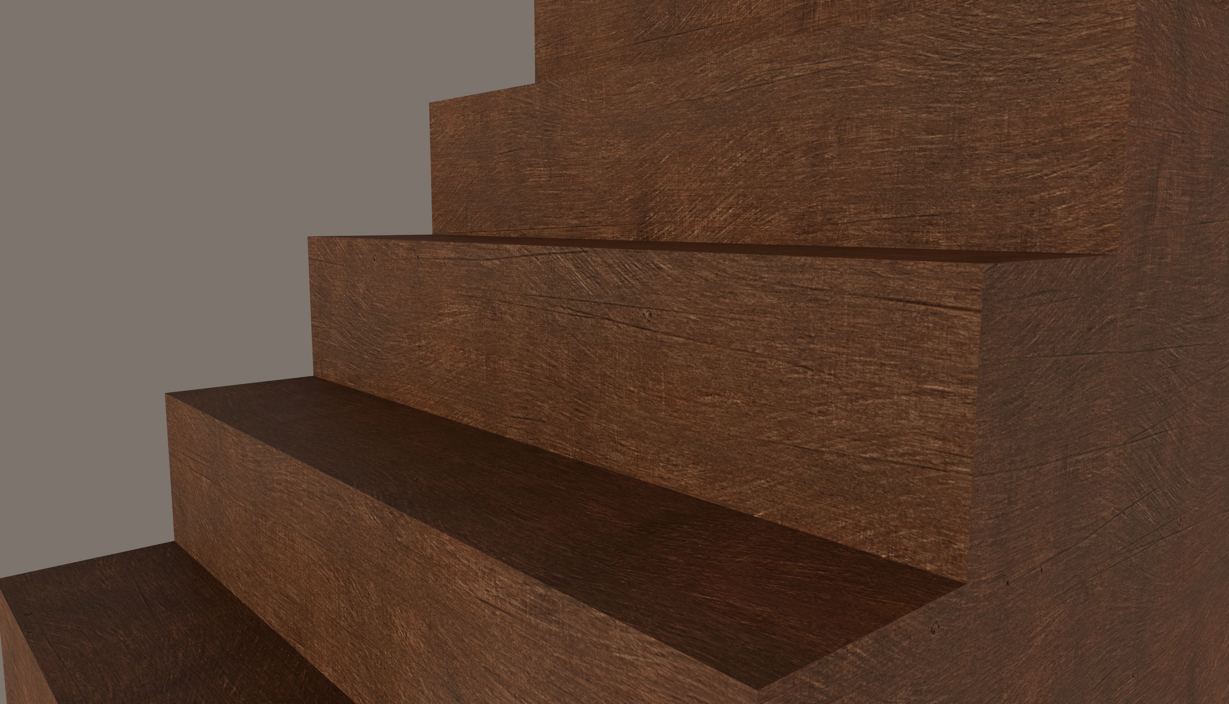 Stairs Low-poly 3D model_13