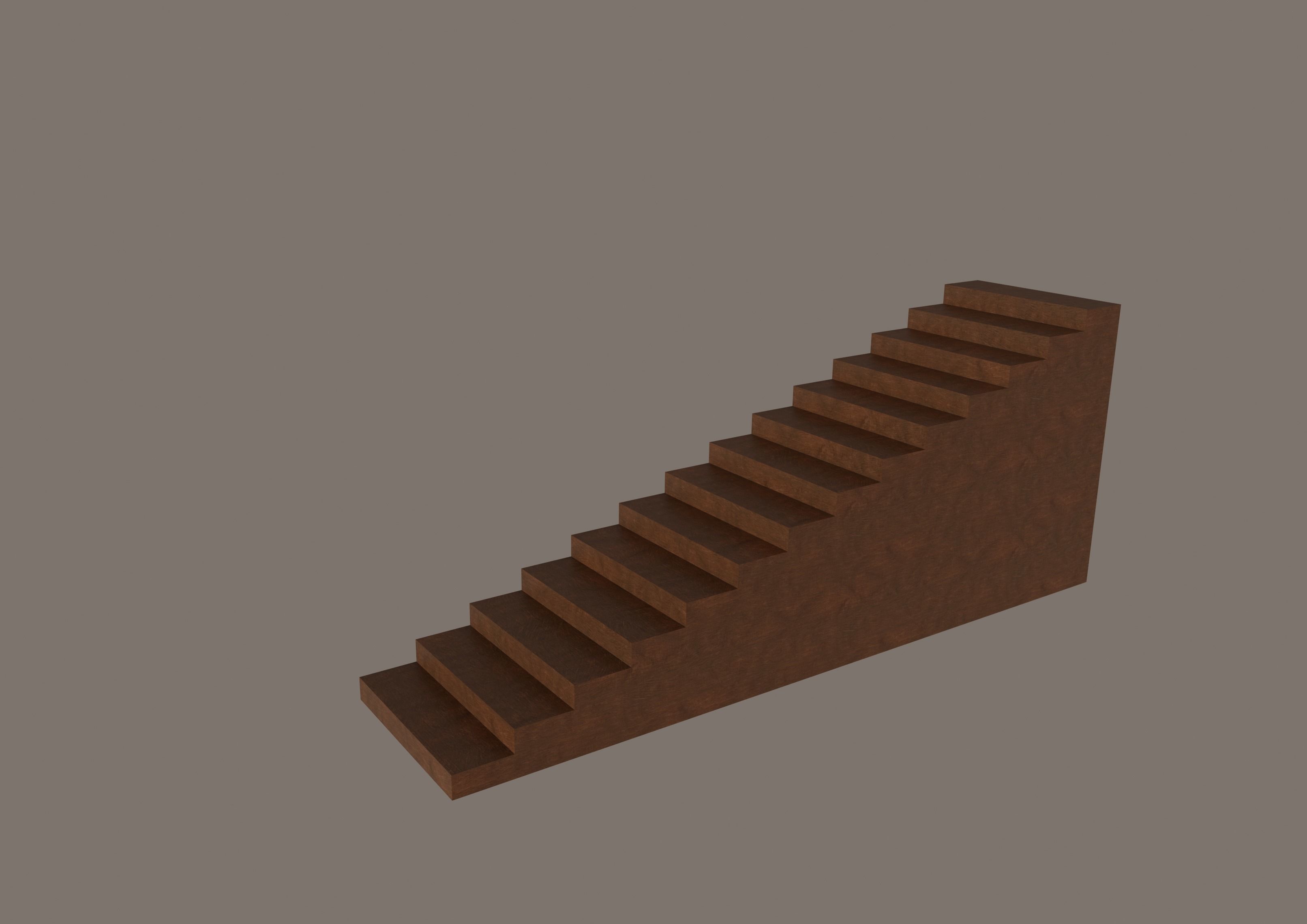 Stairs Low-poly 3D model_2