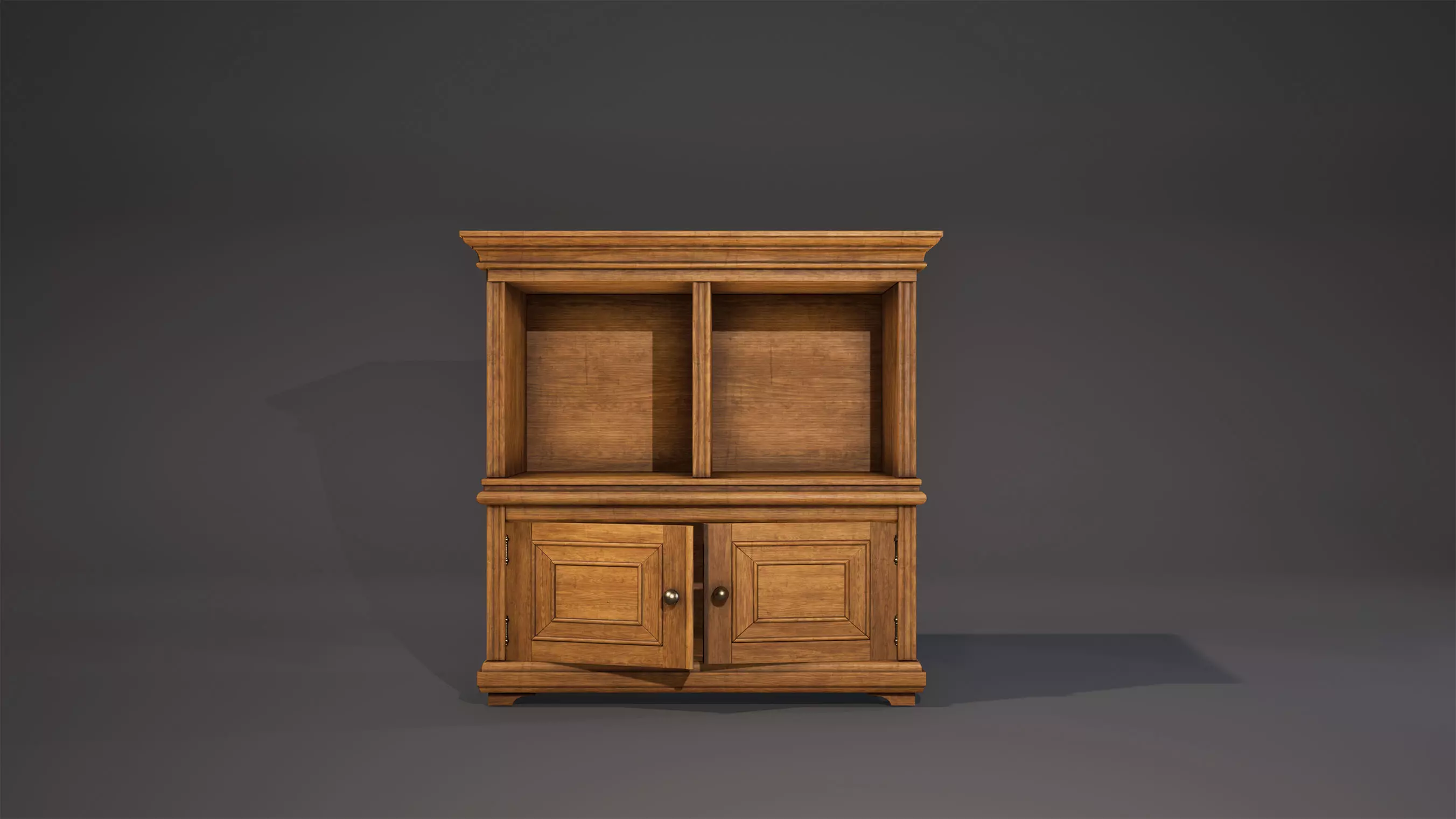 Cabinet Game-Ready wooden Low-poly 3D model_0