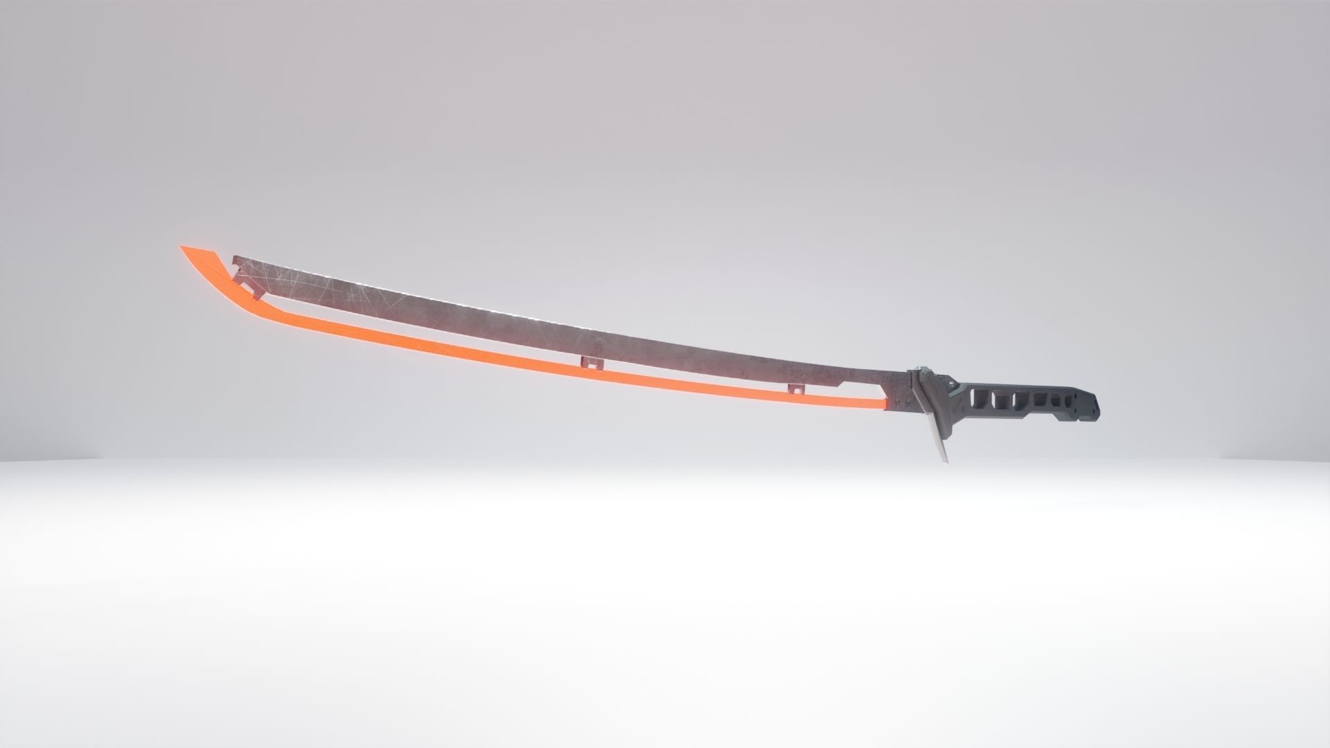 Cyberpunk Katana Free low-poly 3D model_4