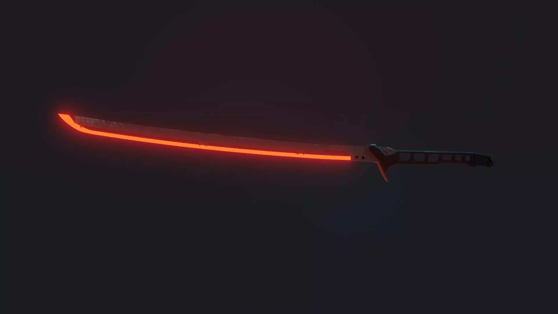 Cyberpunk Katana Free low-poly 3D model_0