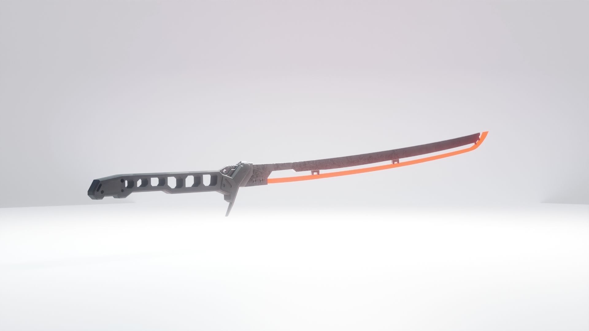 Cyberpunk Katana Free low-poly 3D model_5