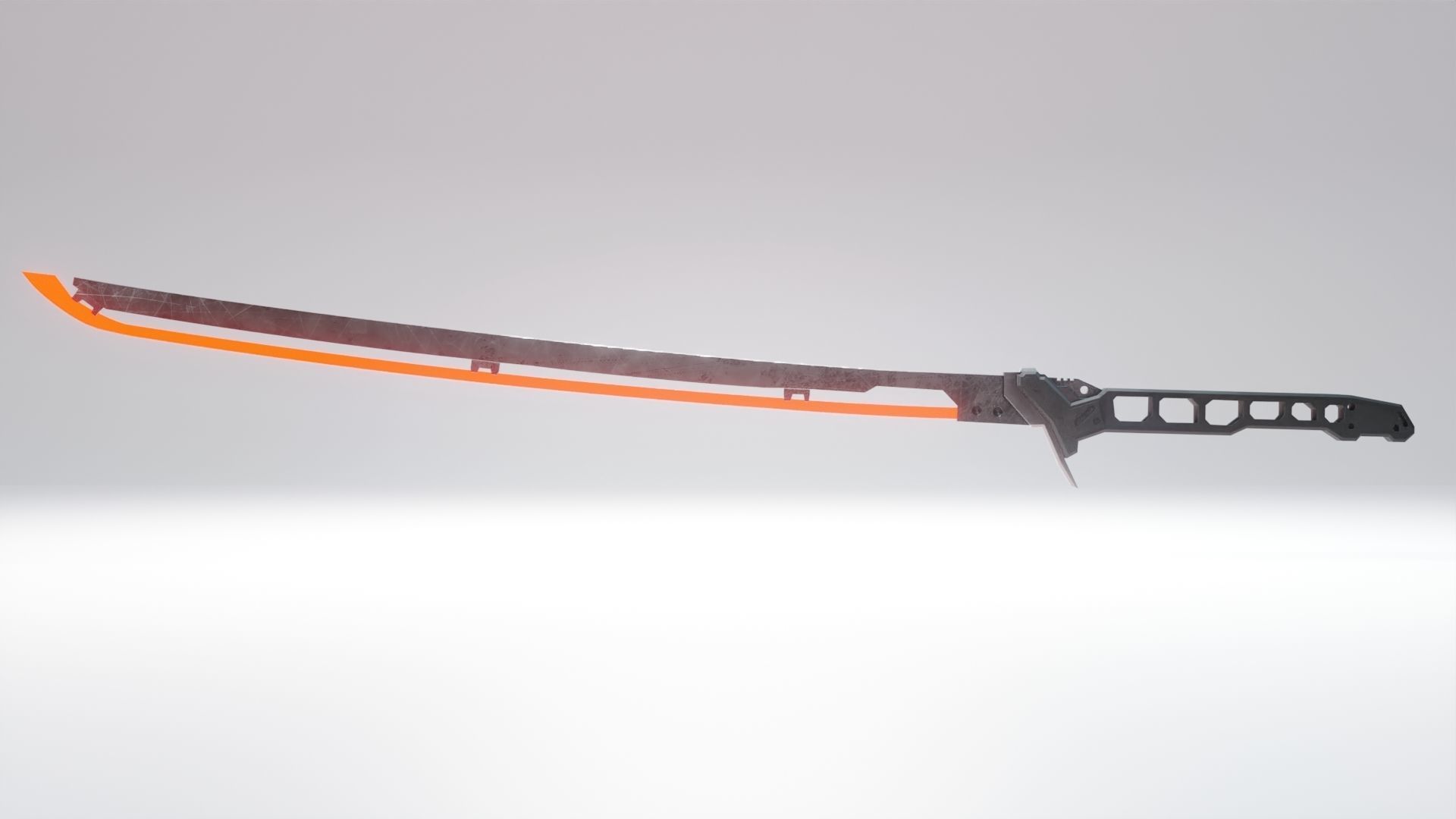 Cyberpunk Katana Free low-poly 3D model_3