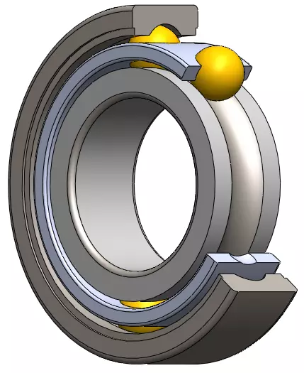 Ball bearing with a full cage Free 3D print model