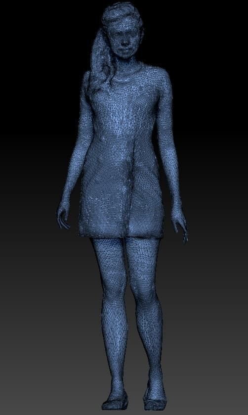 Beautiful young woman walking 249 Low-poly 3D model_4