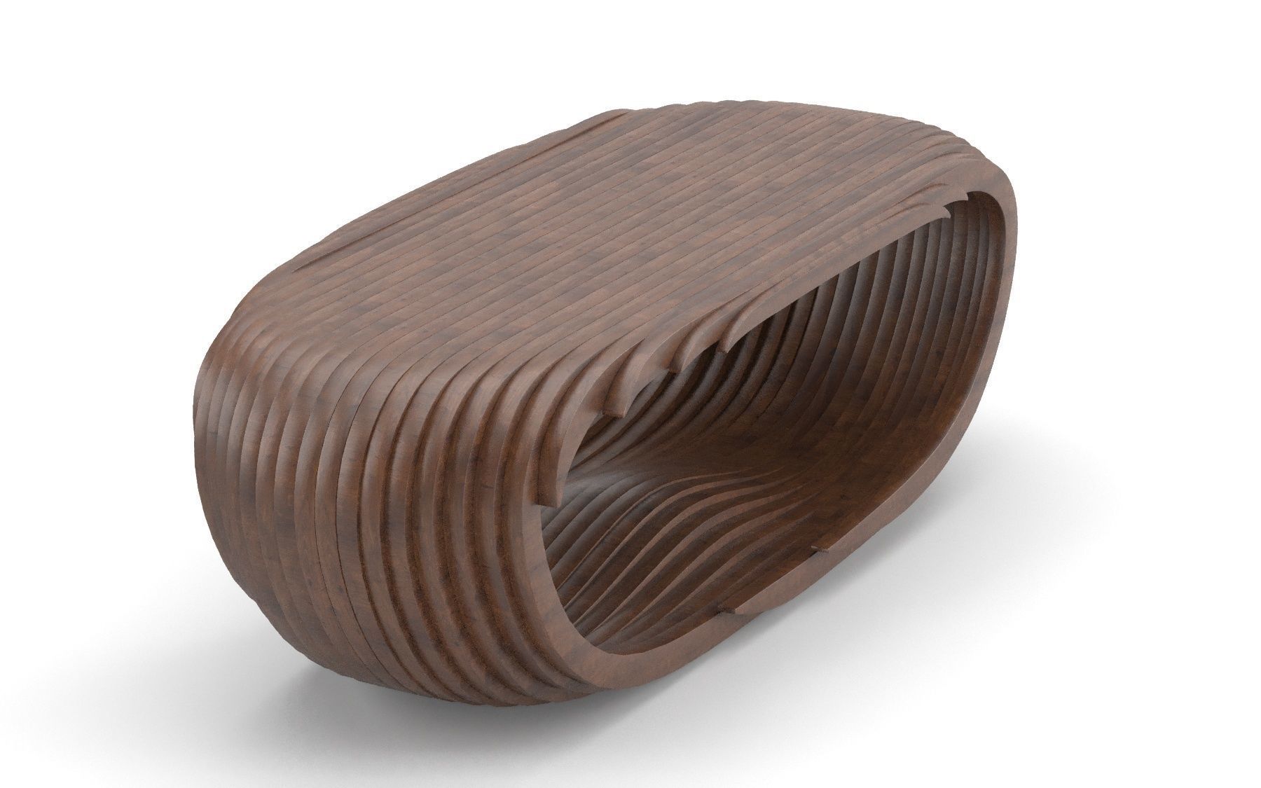 Parametric wooden table Low-poly 3D model_8