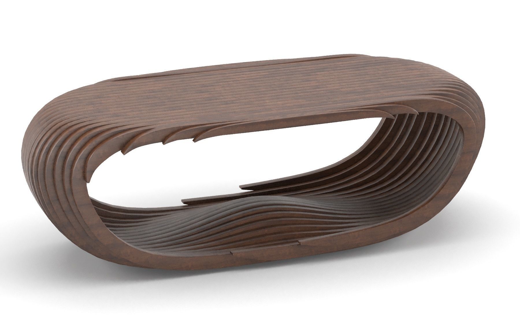 Parametric wooden table Low-poly 3D model_7