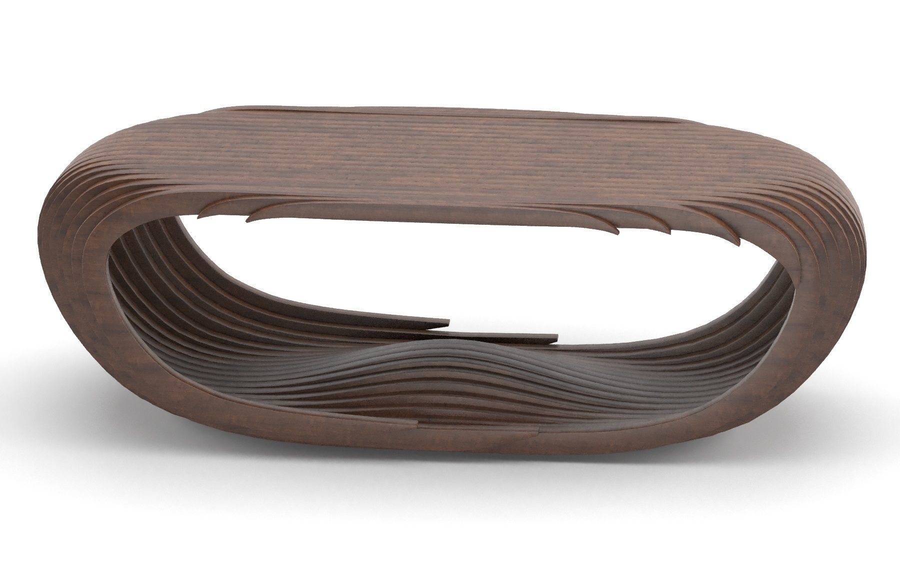 Parametric wooden table Low-poly 3D model_12