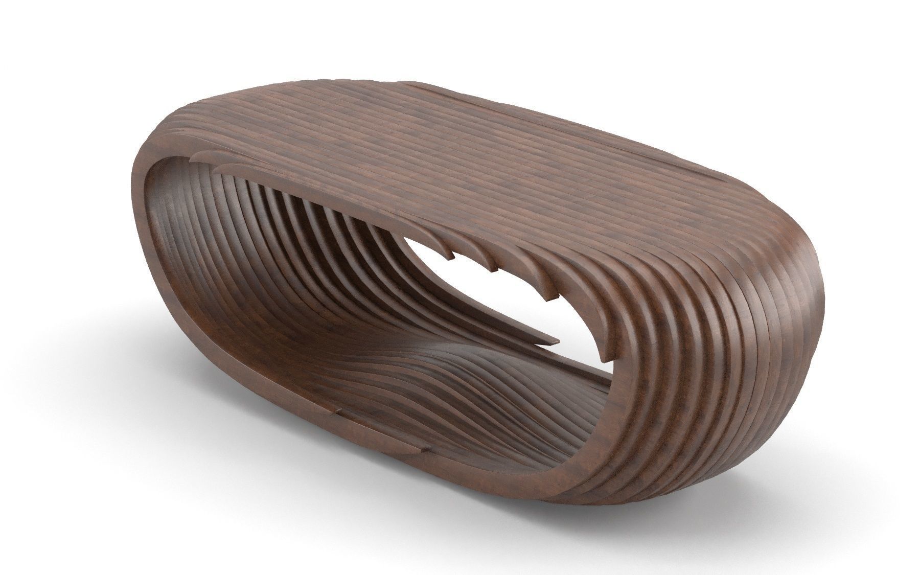 Parametric wooden table Low-poly 3D model_10