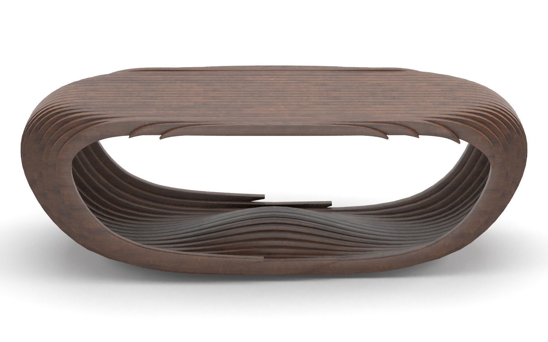 Parametric wooden table Low-poly 3D model_13