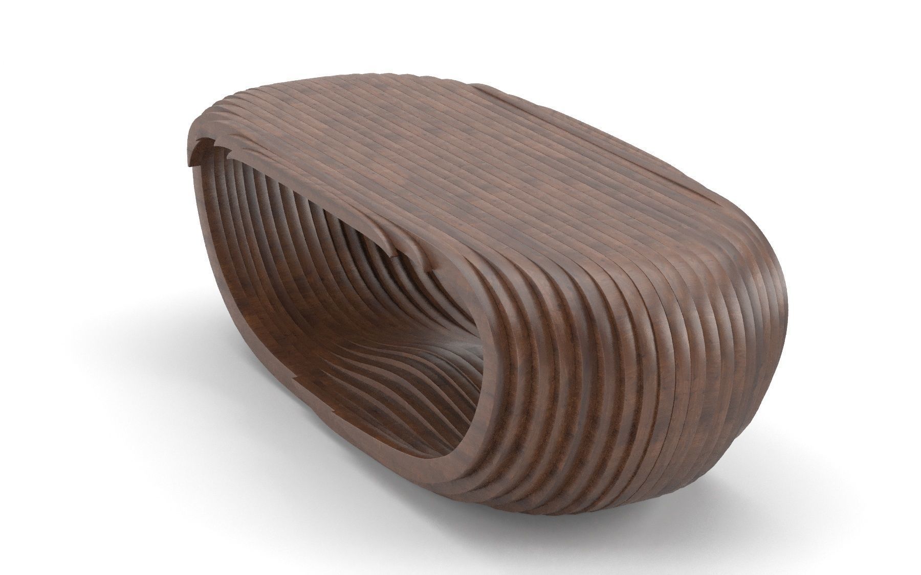 Parametric wooden table Low-poly 3D model_6