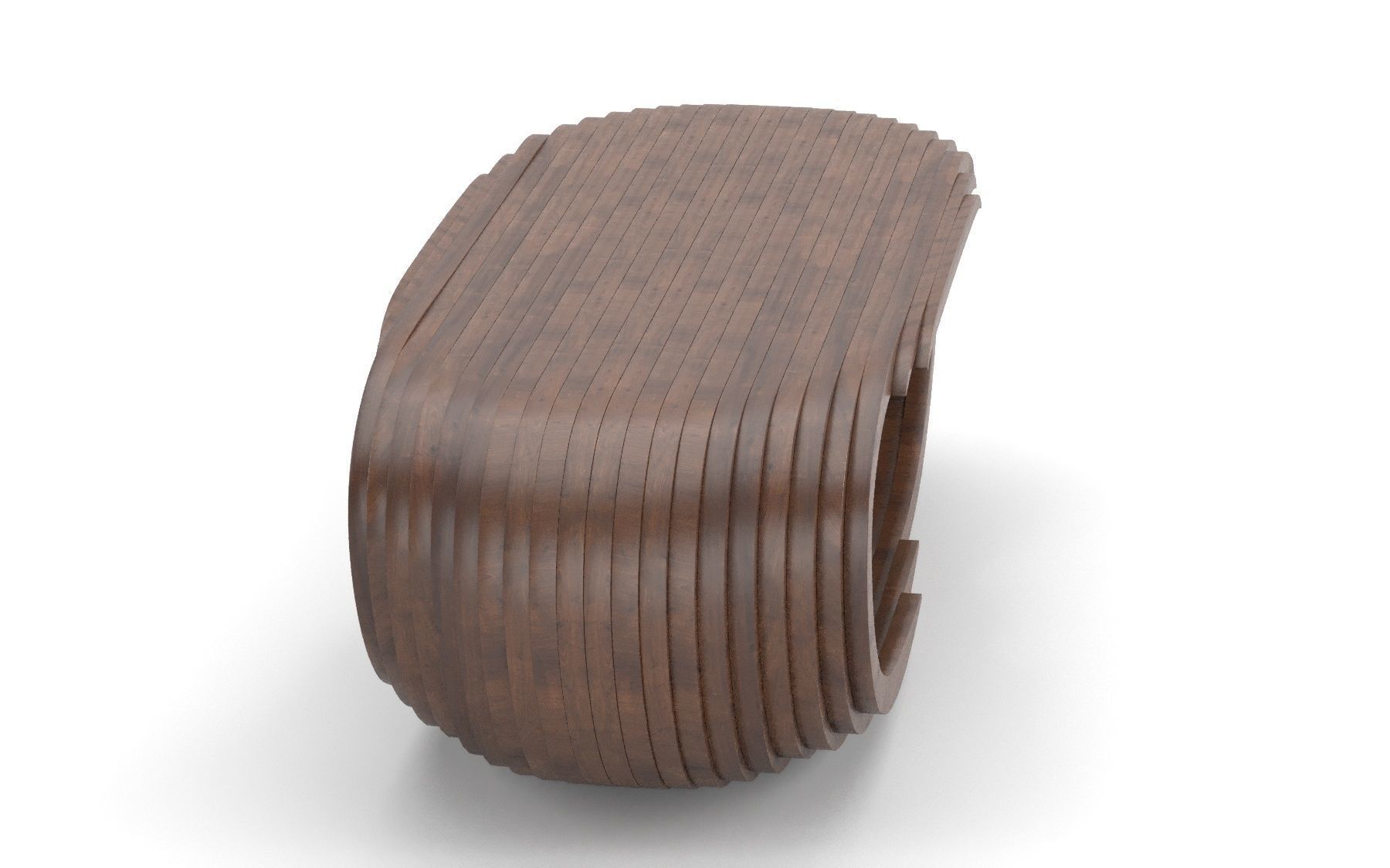 Parametric wooden table Low-poly 3D model_5