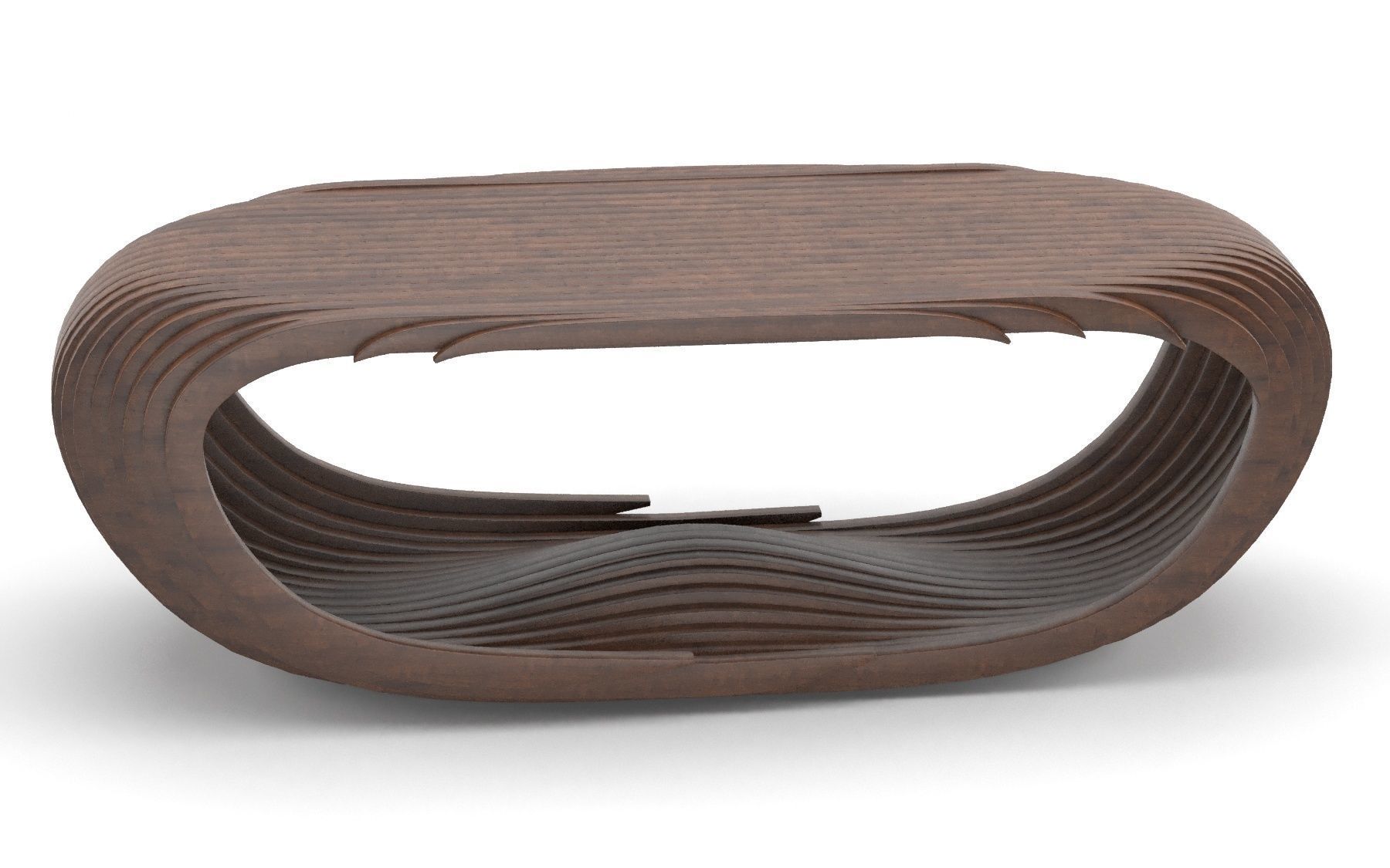 Parametric wooden table Low-poly 3D model_2