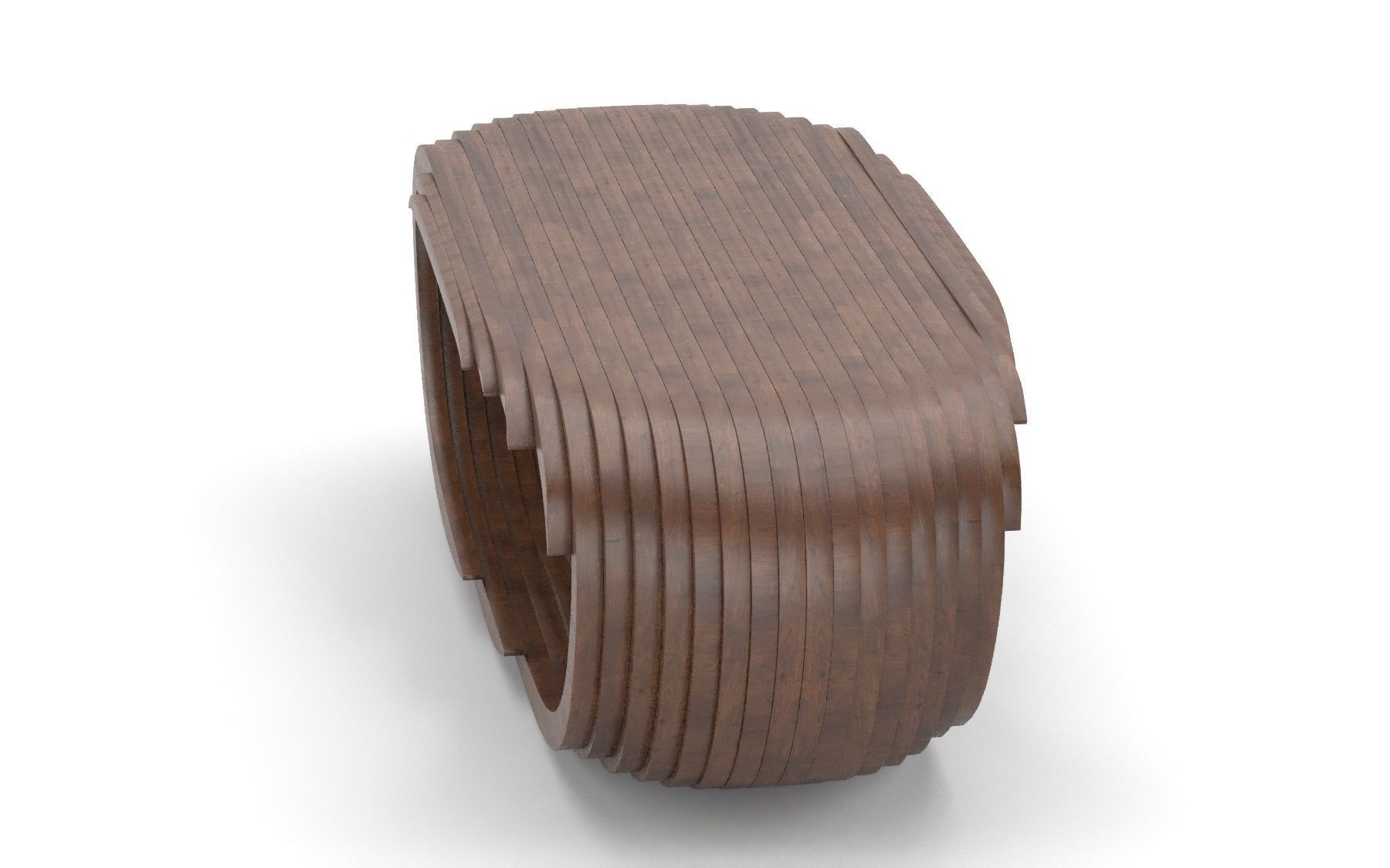 Parametric wooden table Low-poly 3D model_9