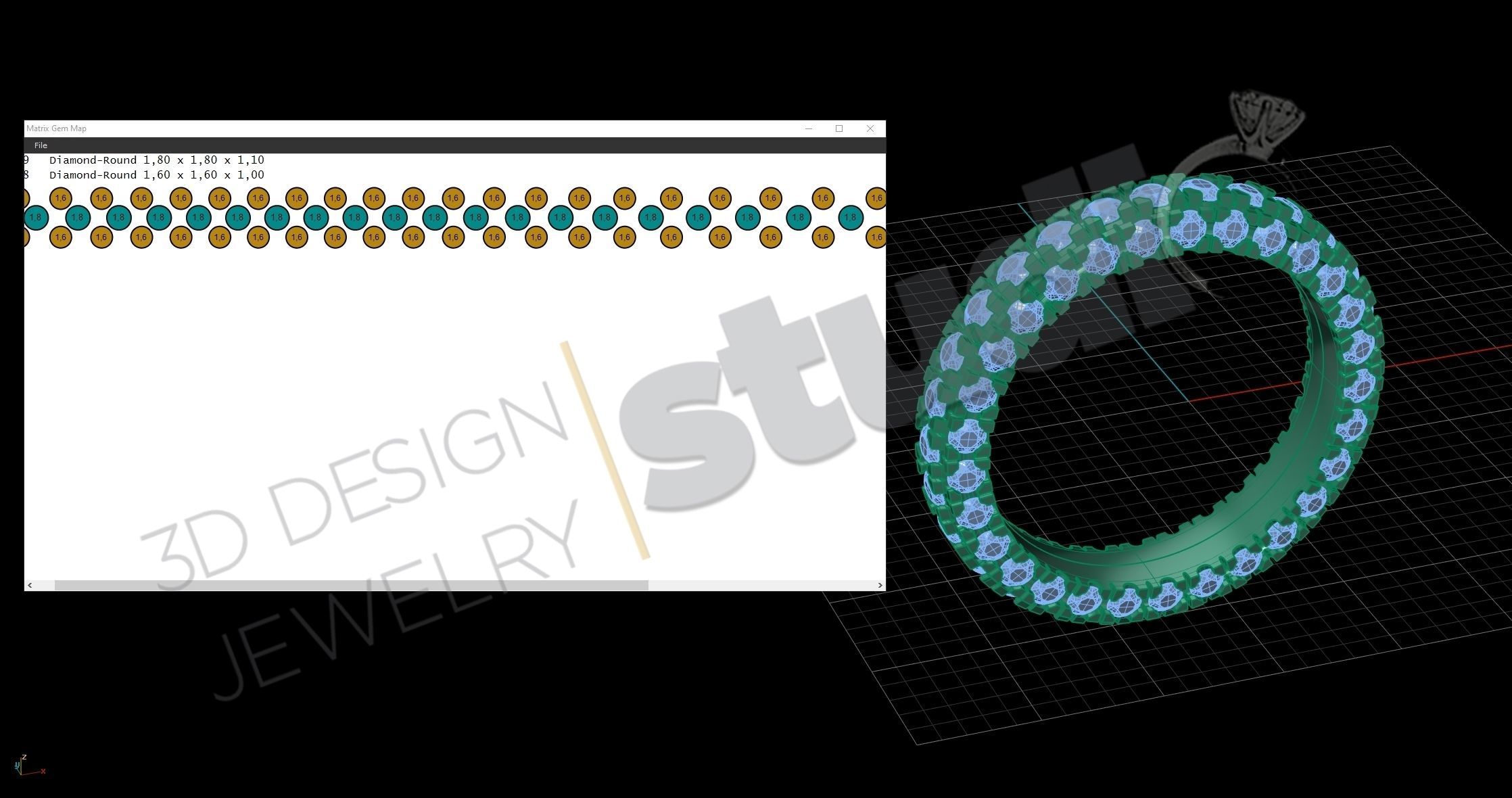 Luxury detail brilliant rings with gems 3d model 3D print model_7