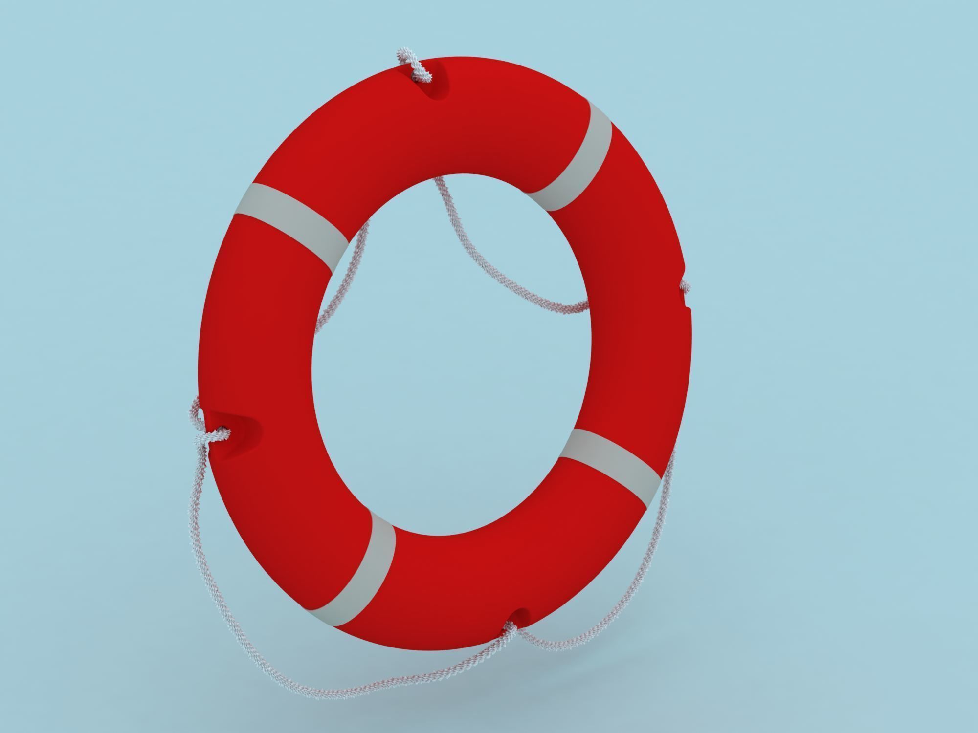 Lifebuoy life preserver 3D model_1