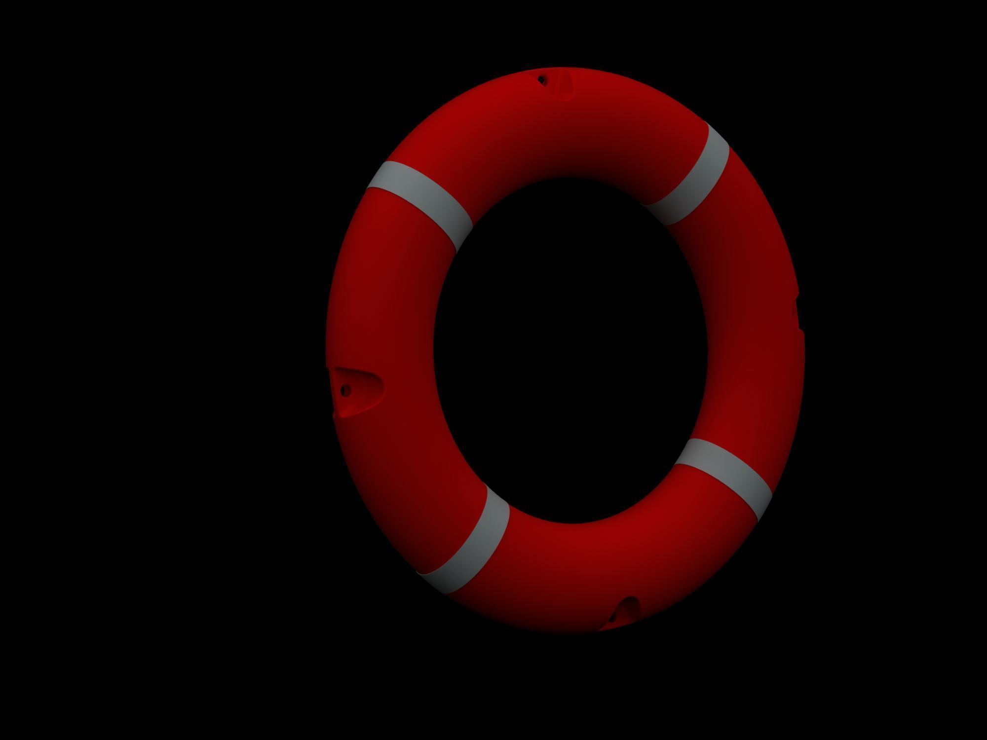 Lifebuoy life preserver 3D model_7