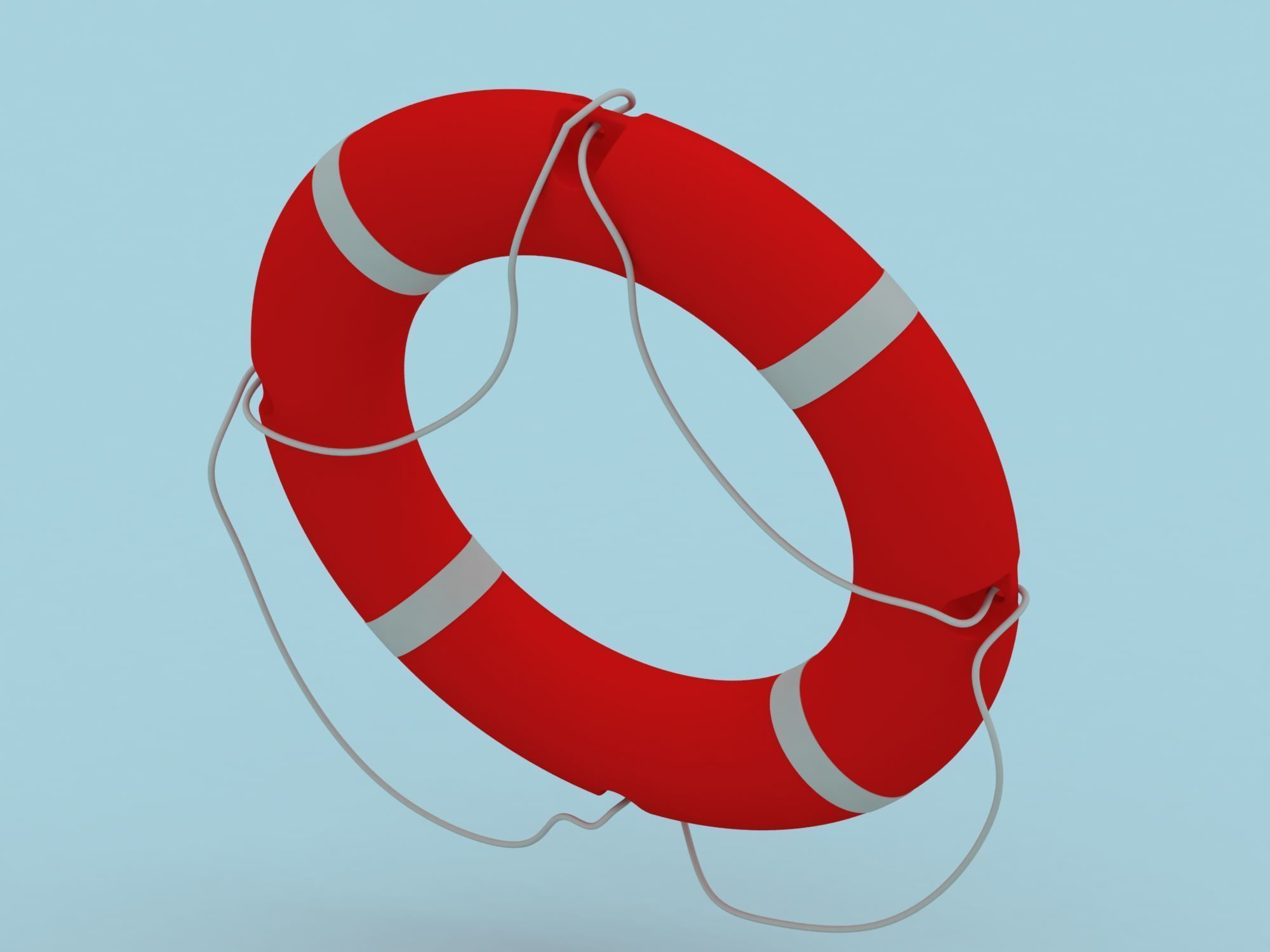 Lifebuoy life preserver 3D model_3