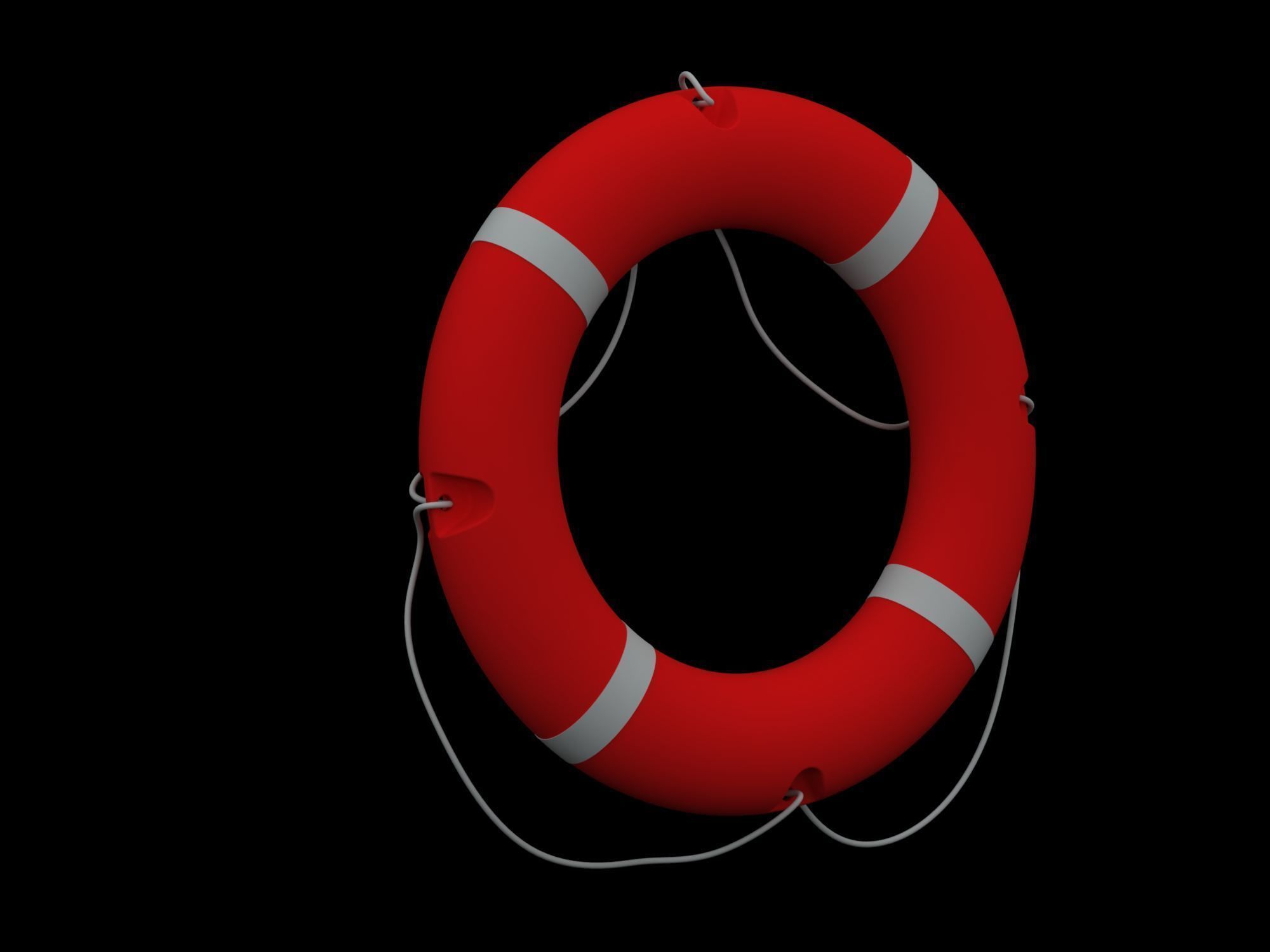 Lifebuoy life preserver 3D model_6