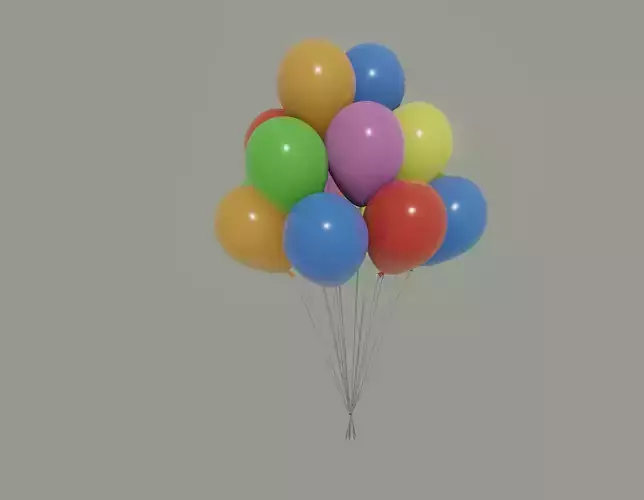 Party Balloons 3D model