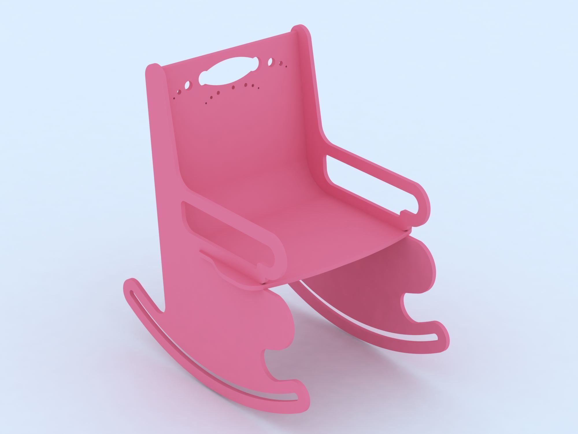 Baby Chair 3D model_2