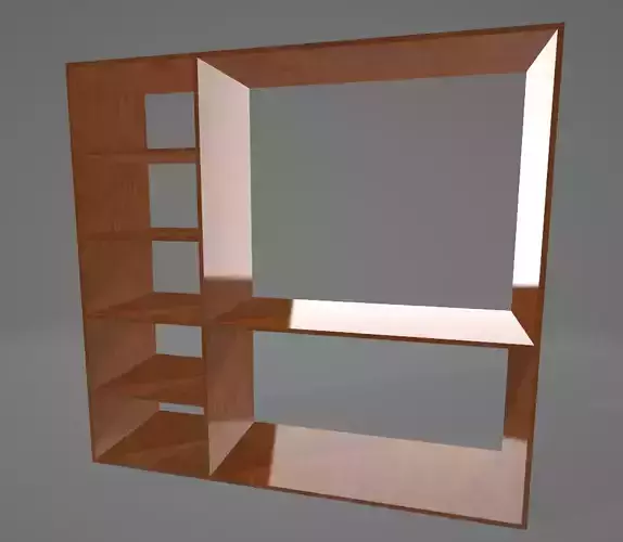 Wooden Cabinet or shelf 3D model
