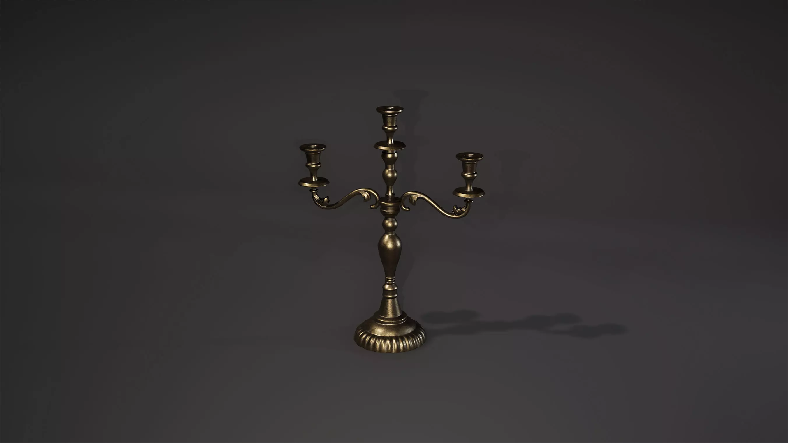 Candelabra-Candlestick Game-Ready candelabra Low-poly 3D model_0