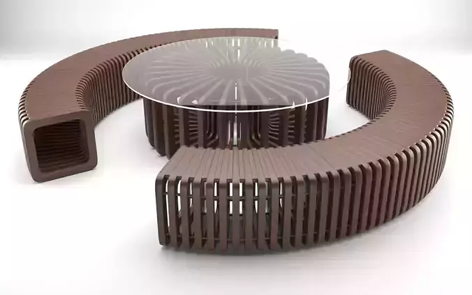 Parametric Wooden Bench and Table