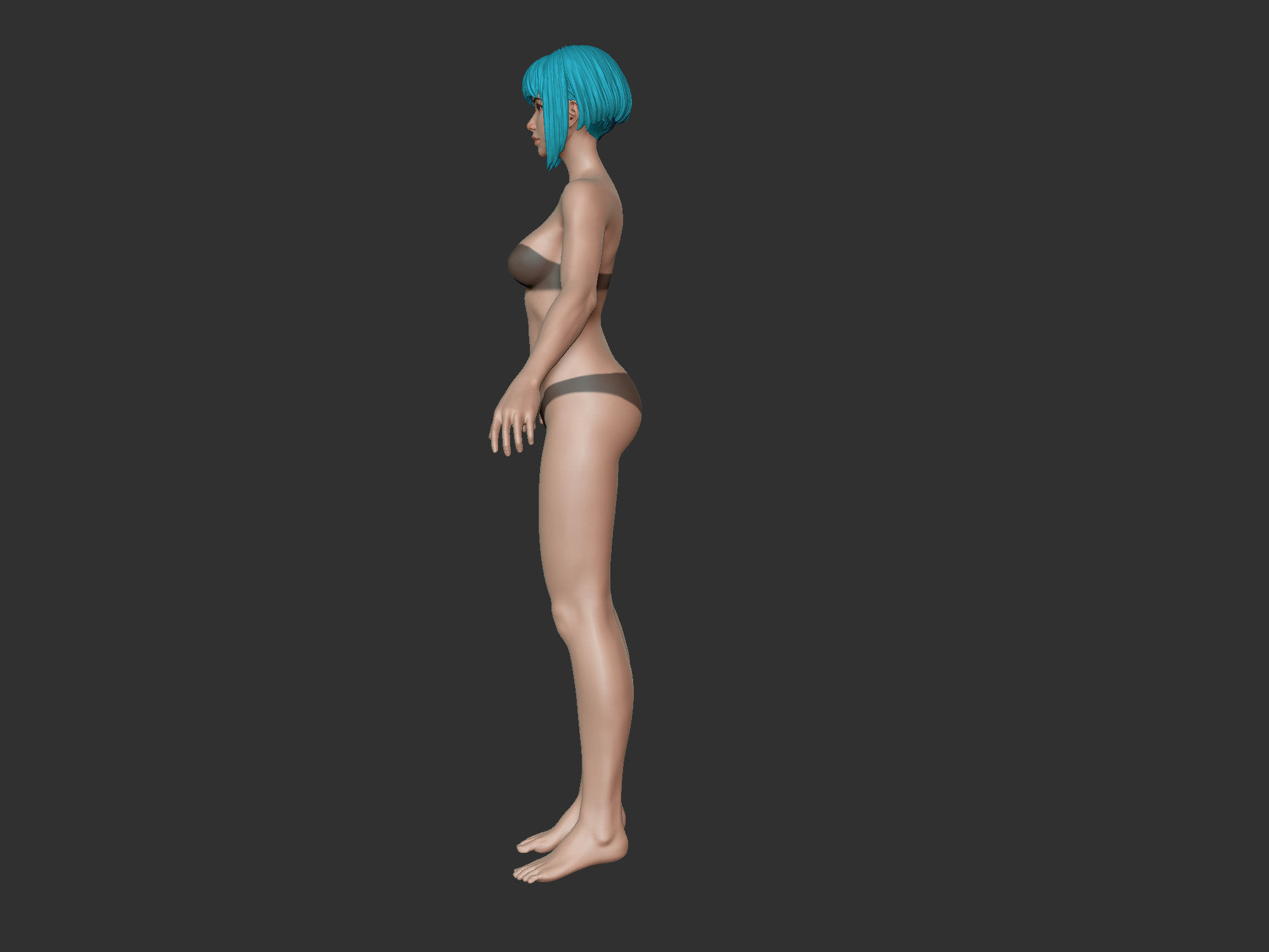 Anime Female Body 3D model_3