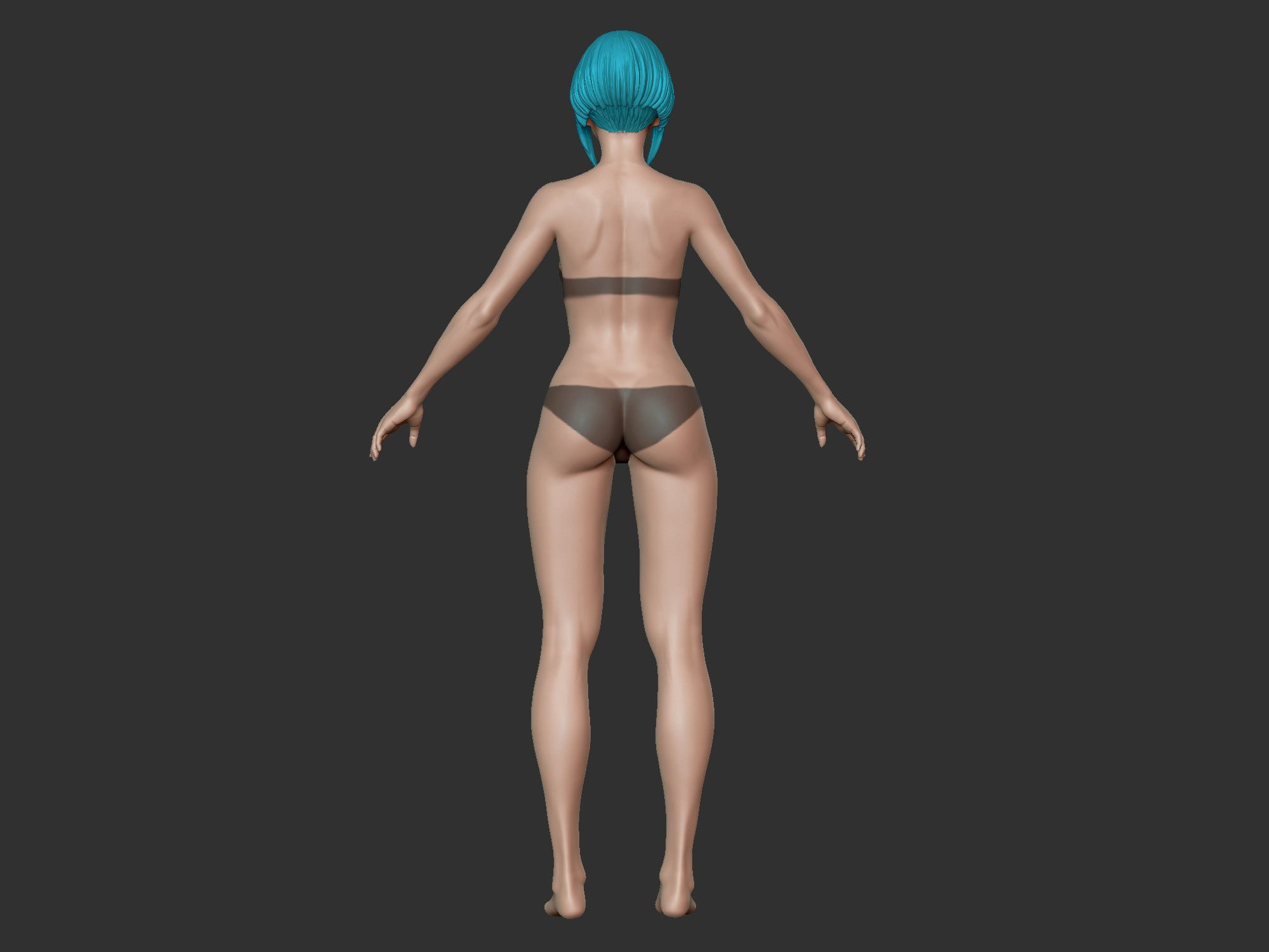 Anime Female Body 3D model_5
