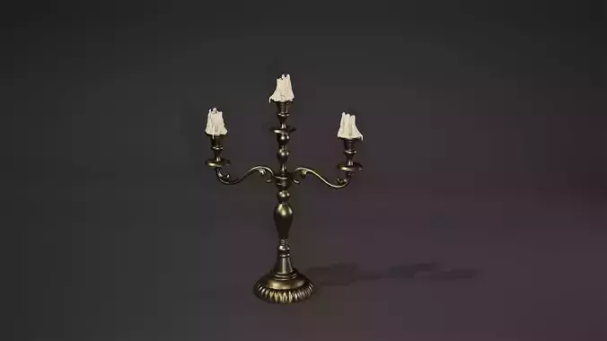 Candelabra-Candlestick Game-Ready three candle candelabra