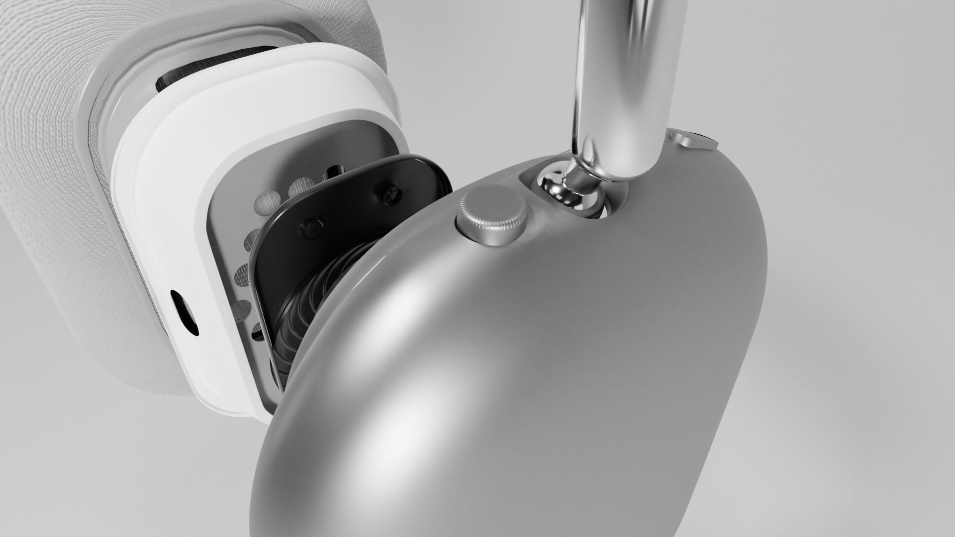 Apple Airpods Max with inside parts  Low-poly 3D model_2