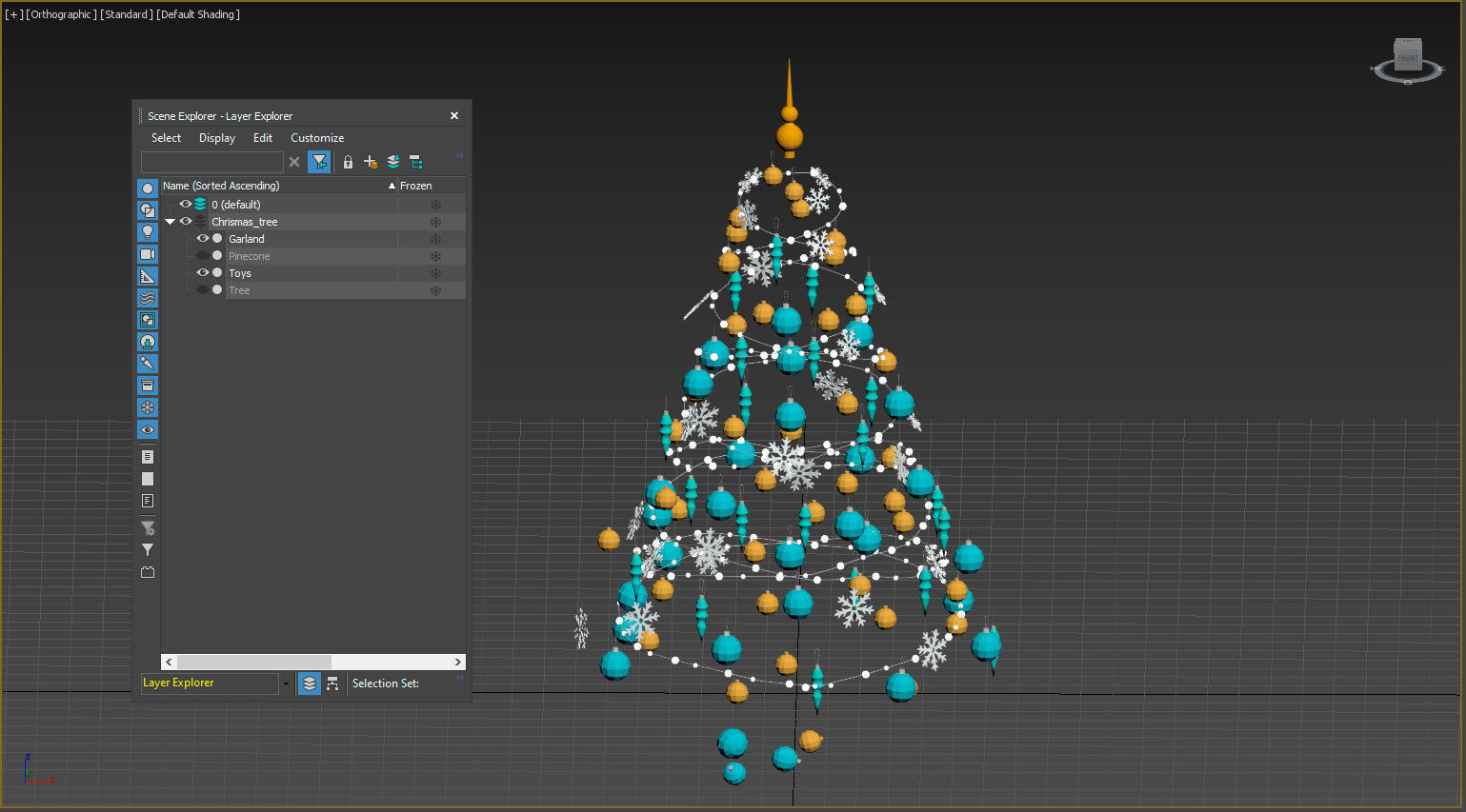 White christmas tree  3D model_9