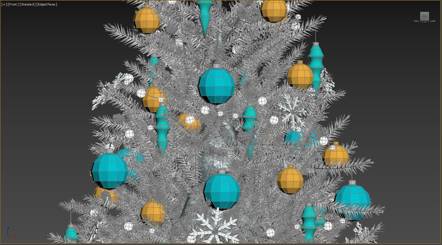 White christmas tree  3D model_5