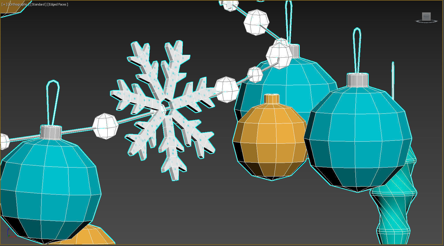 White christmas tree  3D model_11