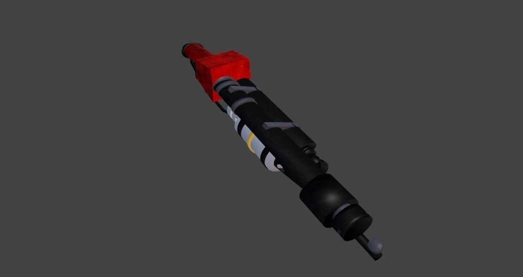 Flamethrower gas gun 3D model_3