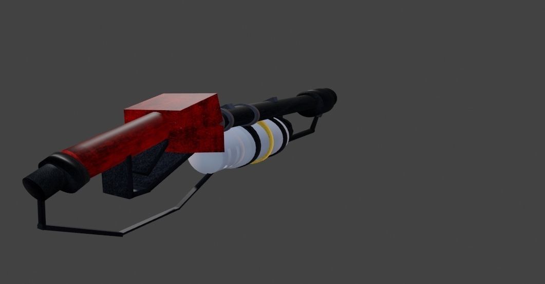 Flamethrower gas gun 3D model_2