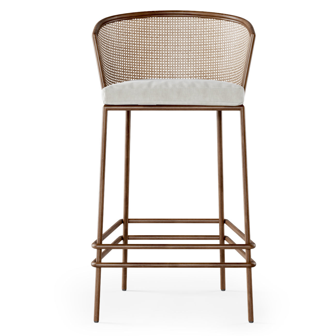 Wooden bar stool BW45 3D model_1