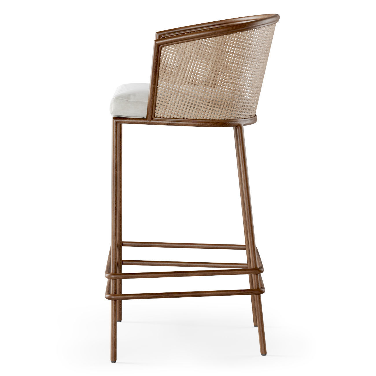 Wooden bar stool BW45 3D model_3