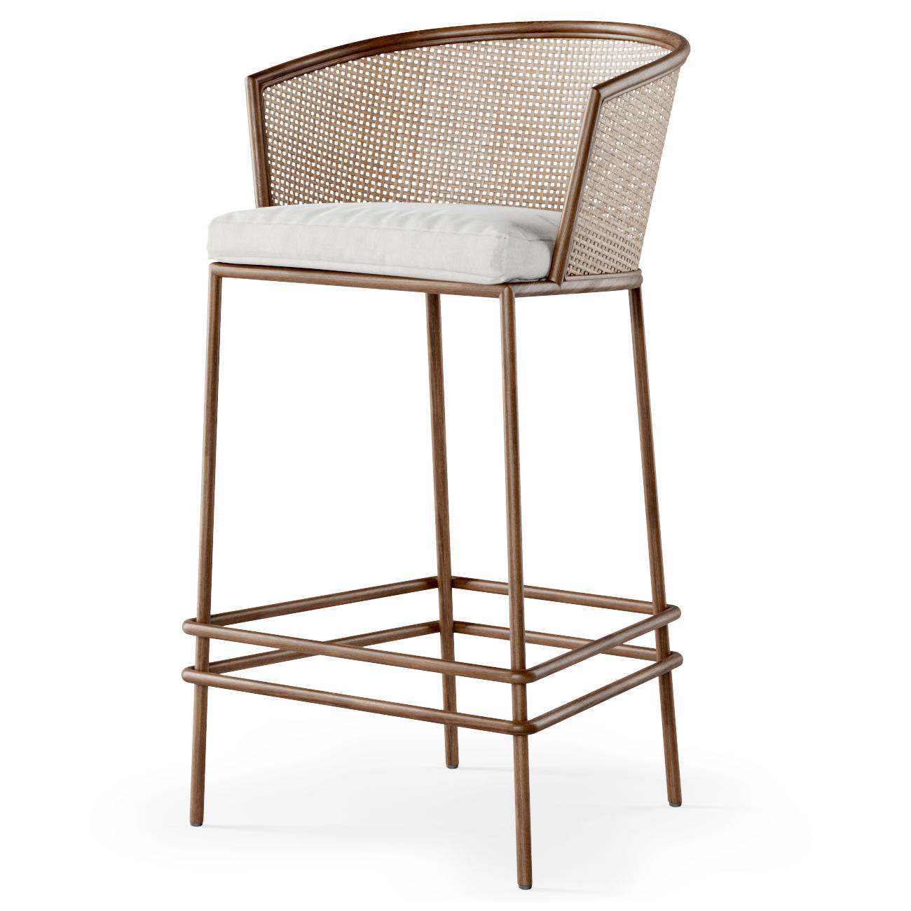 Wooden bar stool BW45 3D model_2