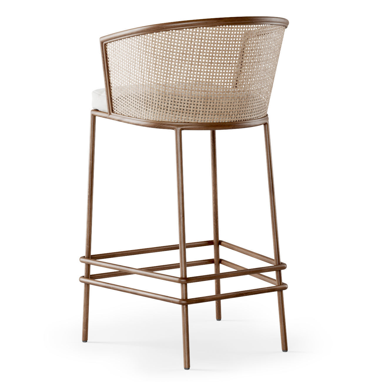 Wooden bar stool BW45 3D model_4